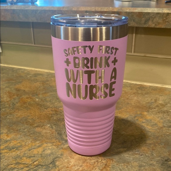 30 oz Lavander Tumbler - Safety First Drink With A Nurse - Picture 1 of 4